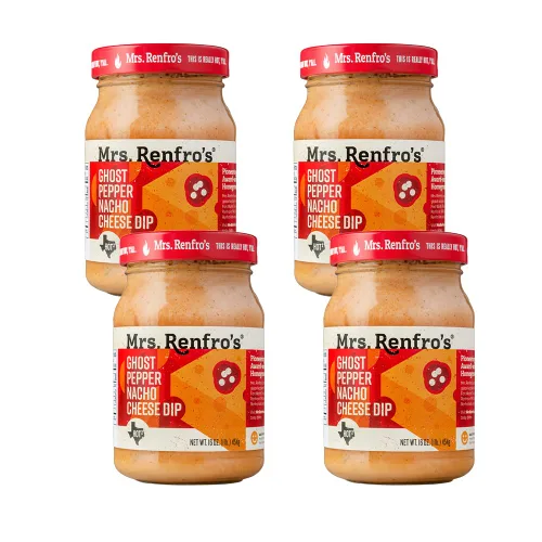 Vista 7 de Mrs. Renfro's Salsa de queso nacho, tarros de 16 onzas (paquete de 4) – Dip cremoso de queso listo para servir para chips de tortilla, nachos
