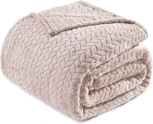 Vista 17 de Exclusivo Mezcla Manta de forro polar para sofá, 50 x 70 pulgadas, camello