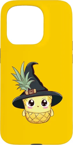 Vista 21 de Funda para iPhone 16 con diseño de piña para Halloween 2024