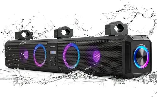 Vista 10 de Barra de sonido UTV de 26 pulgadas con luces de fiesta RGB, 110 dB 3 EQ Modes, IP66 Waterproof, Digital Processing, 6061 Aluminum Alloy, Fits