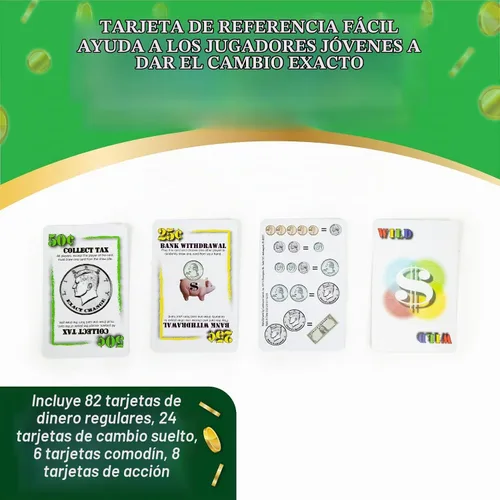 Vista 6 de Juego de cartas de cambio exacto - Juego educativo de conteo de dinero para niños