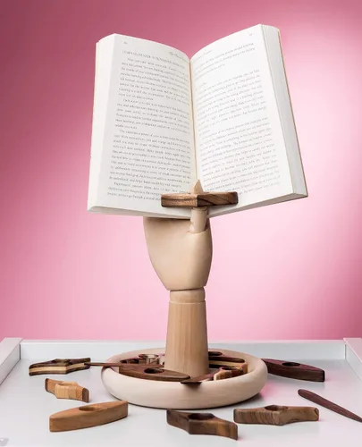 Vista 2 de TILISMA Soporte para página de libros, gadget libro hecho a mano, regalos únicos para amantes de los libros (Mini)