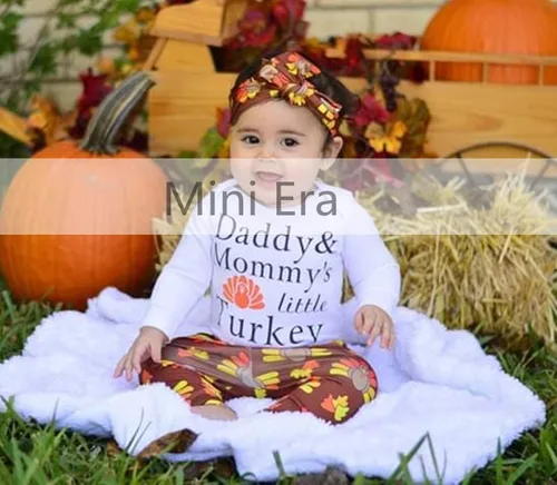 Vista 6 de Conjunto de ropa de Acción de Gracias para bebés y niñas