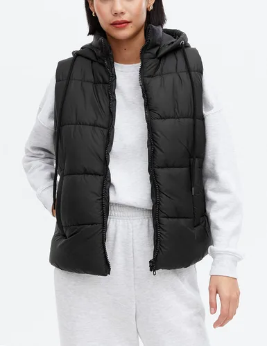 Vista 4 de Lentta Chaleco acolchado sin mangas para invierno cálido con capucha para mujer