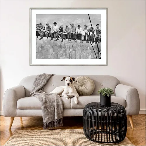 Vista 8 de Amanti Art Lienzo decorativo enmarcado para pared, 31 x 41 pulgadas, almuerzo en un rascacielos 1932 por Charles C. Ebbets, arte de pared