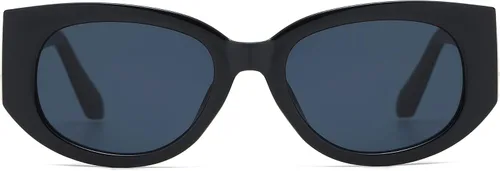 Vista 3 de SOJOS Gafas de sol para mujer, retro, ojo de gato, rectángulo, grueso, elegante, para mujer, con protección UV, SJ2264