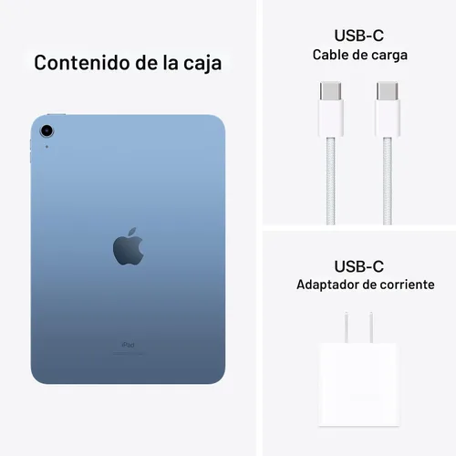 Vista 6 de Apple iPad (10.ª generación): con chip A14 Bionic, pantalla Liquid Retina de 10.9 pulgadas, 64GB, Wi-Fi 6, cámara frontal de 12MP/cámara trasera