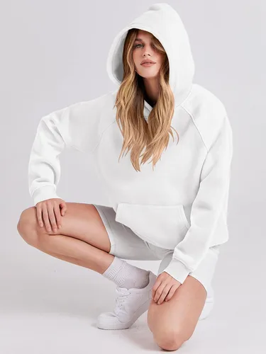 Vista 167 de ANRABESS - Sudaderas con capucha para mujer, sobre talla, de vellón de manga larga, modelo de 2024, para otoño