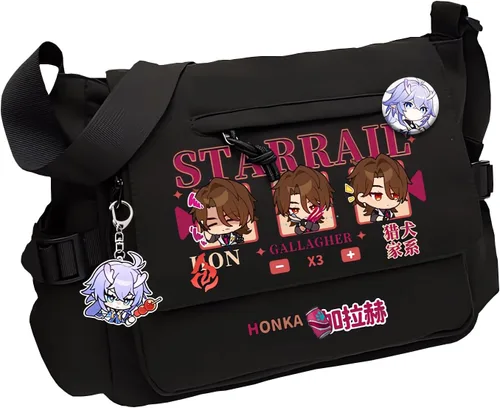 Vista 14 de Game Handbag Crossbody Bag, Cute Single Shoulder Bag, Adult 3D Print Anime Backpack Black-1