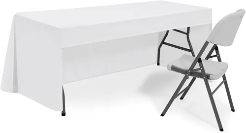 Vista 12 de ABCCANOPY Mantel rectangular de 6 pies para mesas rectangulares, de poliéster, lavable, para banquetes, bufé, fiestas, vacaciones, cenas, bodas