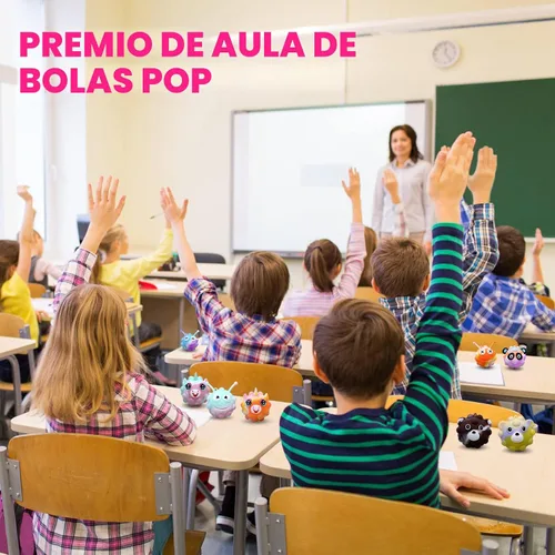Vista 8 de KissFree PAQUETE DE 18 Pelotas Pop de Animales Recuerdos de Fiesta para Niños, Pelotas Pop 3D Juguetes Fidget, Regalos de Cumpleaños para Niños