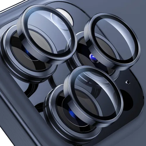Vista 10 de WSKEN Protector de lente de cámara para iPhone 15 Pro/iPhone 15 Pro Max, [Mantén el disparo original] Protector de pantalla de cámara de vidrio