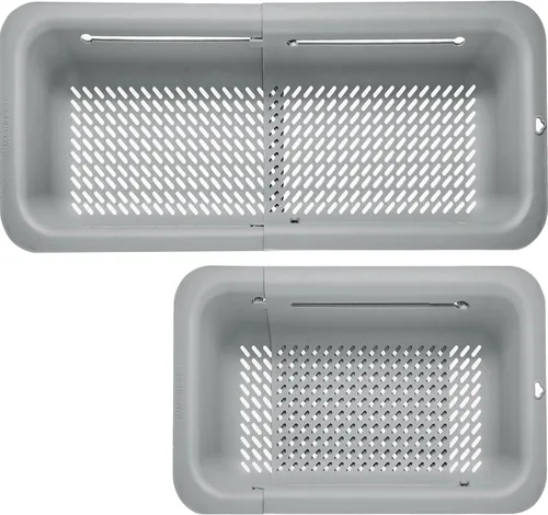 Vista 8 de LASSHSWA Colador plegable para cocina, cesta coladora sobre el fregadero para cocina, pasta de frutas, colador de alimentos expandible, colador