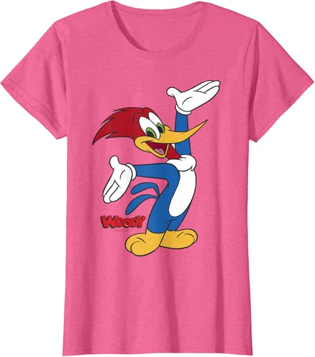 Vista 41 de Woody Woodpecker Camiseta con logotipo de cuerpo completo Negro