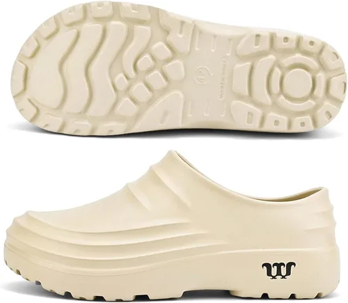 Vista 5 de Zapatos de chef para mujeres y hombres, zapatos de trabajo unisex, antideslizantes, ligeros, impermeables, para exteriores, zuecos Armadillo