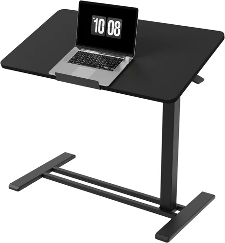 Vista 10 de FLEXISPOT H7 PRO Mesa de pie móvil ajustable para cama con ruedas neumáticas, mesa para laptop portátil, inclinable 90°, carro para computadora