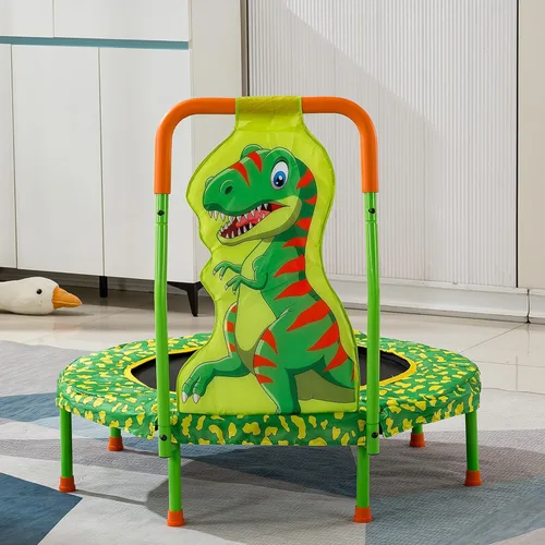 Vista 2 de Mini Trampolín Sin Espacios de 36" Trampolín para Niños Pequeños con Mango para Niños, Trampolín Pequeño para Niños de 36 pulgadas