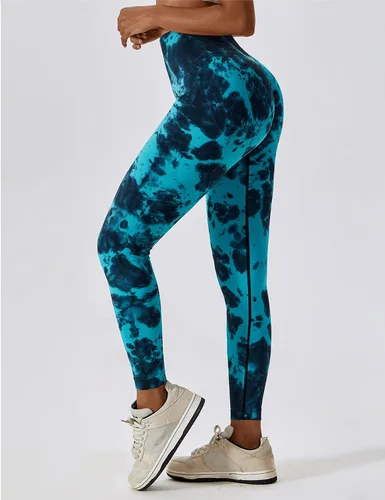 Vista 2 de Leggings de levantamiento de glúteos para mujer, pantalones de yoga de cintura alta sin costuras, leggings de entrenamiento