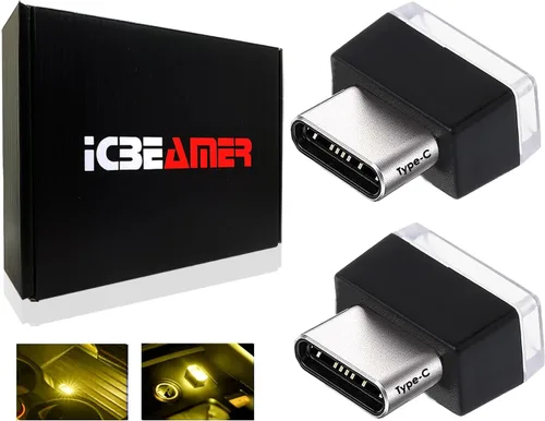 Vista 49 de ICBEAMER Smart USB 1-Paquete (Azul) Luz de Noche LED Automática Plug-in Miniatura para Coche, Van, Pickup, Camión, Interior, Maletero, Iluminación