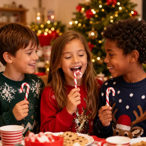 Vista 4 de Fruidles Paquete de 24 chupones de bastones de caramelo navideños, sabor a menta, envueltos individualmente
