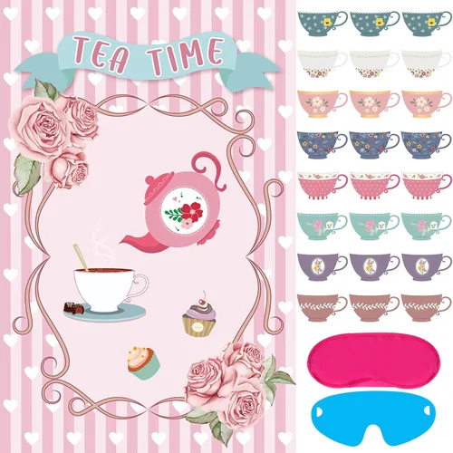 Vista 13 de Juego de fiesta de Hooqict Pin The Hat On The Cat para gatos, juegos de fiesta de cumpleaños de gato para niños, suministros de fiesta de cumpleaños