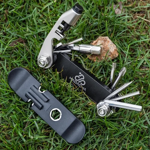 Vista 7 de Herramienta multiherramienta para bicicleta - Herramienta de cadena de bicicleta/Torx/Hex/Destornillador - Kit multiherramienta de bicicleta