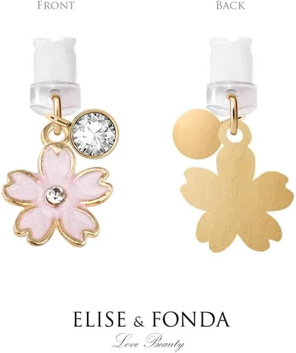 Vista 4 de ELISE & FONDA CP159 Puerto de carga USB Anti polvo Plug Little Cherry Blossom Colgante Colgante Teléfono Charm para iPhone 11/XS MAX/XR/X/8