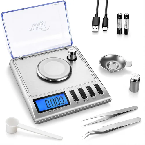 Vista 12 de Smart Weigh GEM20 - 20 g x 0,001 gramos, balanza digital de alta precisión en miligramos para joyería, recarga, balanza para joyas y gemas, pesas