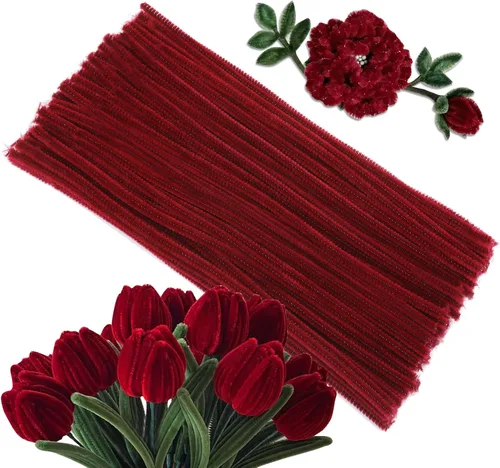 Vista 13 de ZXIIXZ Limpiapipas, 100 limpiadores de tuberías verdes a granel para hacer flores