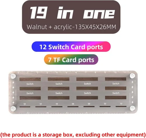 Vista 6 de FEIFANZHE Switch Game Storage - Funda de madera para tarjetas de juegos de Nintendo Switch, soporte para tarjetas de juego, caja de almacenamiento