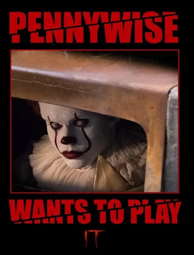 Vista 2 de It 2017 Pennywise in Shadows Camiseta negra para hombre