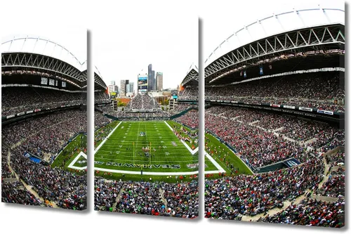 Vista 31 de TUMOVO MetLife Stadium - Decoración de pared de Nueva York, 3 piezas, lienzo, arte de pared para decoración del hogar, juegos de fútbol americano