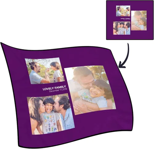Vista 3 de Manta de fotos personalizada con mis propias fotos, manta de collage de fotos, regalo de cumpleaños familiar, regalo de boda para sofá, dormitorio