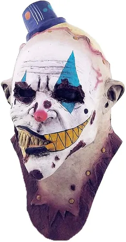 Vista 2 de Ghoulish Productions - Máscara de Mime Zack, máscara de payaso de Mime. Máscara de payaso para adultos de miedo. Mime Costue para adultos. Máscara