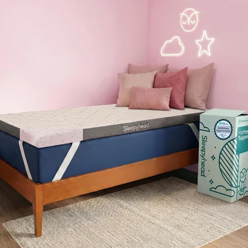 Vista 9 de Sleepyhead Cubrecolchón de gel premium de 2 pulgadas Twin XL, de espuma viscoelástica de gel para camas universitarias, refrescante, alivio de Gel