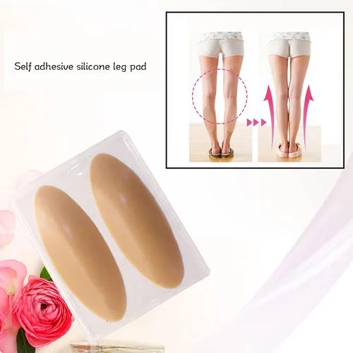 Vista 8 de 1 par de almohadillas para pantorrillas, corrector de piernas autoadhesivas para mujer, agradable a la piel, almohadilla de forma de pierna