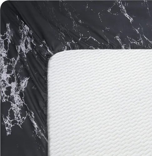 Vista 6 de Marina Decoration Juego de sábanas de 4 piezas ultra suave y sedosa con bolsillo profundo con estampado rico de rayón derivado de bambú para todas
