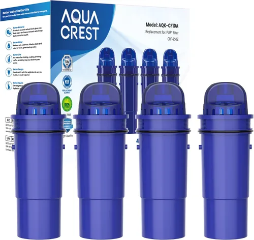 Vista 10 de AQUA CREST Filtro de agua para jarra certificado NSF, repuesto para jarras y dispensadores Pur® PPT700W, CR-1100C y PPF951K (paquete de 3)