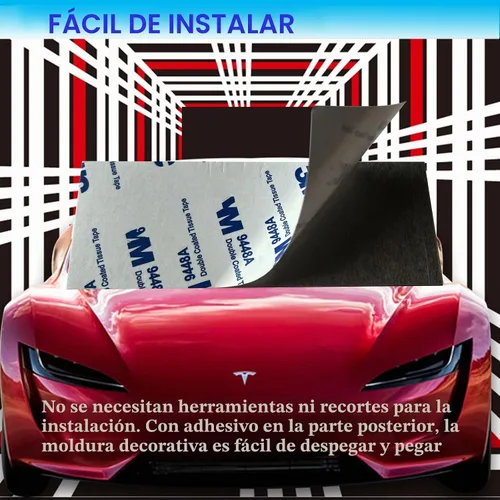 Vista 6 de YHCDSEA - Emblema de doble motor para decoración a cuadros Compatible con accesorios Tesla Model 3 Y X S (A-Plaid)