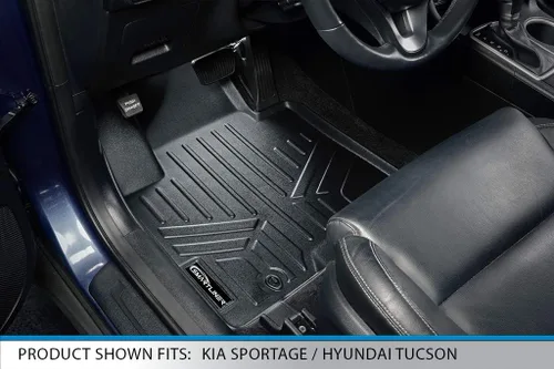 Vista 2 de SMARTLINER Juego de alfombrillas de 2 filas para todo tipo de clima, compatibles con Hyundai Tucson 2019-2021