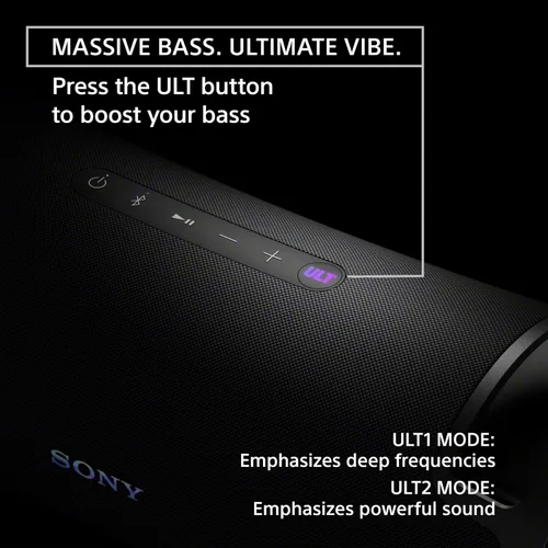 Vista 15 de Sony ULT Field 7 - Altavoz inalámbrico Bluetooth para fiestas, IP67 impermeable, graves potentes, batería de 30 horas, karaoke, mango cómodo y luces