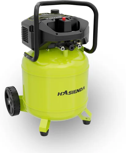 Vista 9 de Compresor de aire de 12 galones para taller, 150 PSI máx, compresor vertical sin aceite para garaje y hogar, con un motor sin escobillas de larga