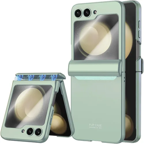 Vista 13 de STORMTAL Funda protectora delgada para Samsung Galaxy Z Flip 5, protección de bisagra, protector de pantalla integrado, carga inalámbrica, a prueba