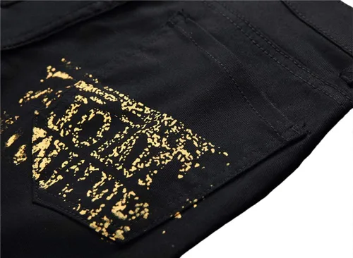 Vista 10 de Enrica Pantalones vaqueros estampados casuales para hombre