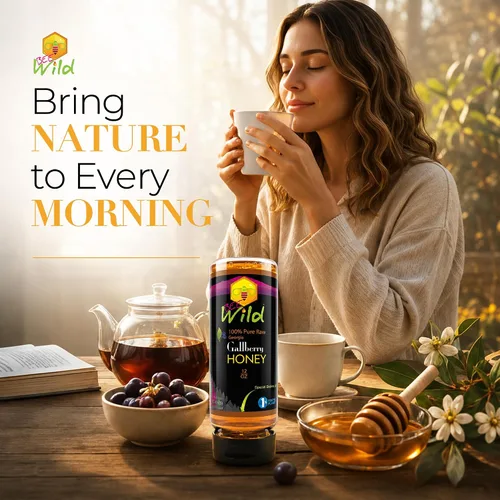 Vista 2 de Bee Wild 100% Pure Raw Honey - Gallberry 12 onzas