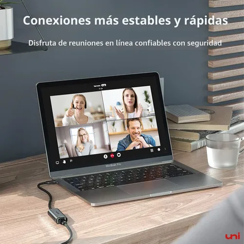 Vista 4 de uni - Adaptador USB C a Ethernet Gris