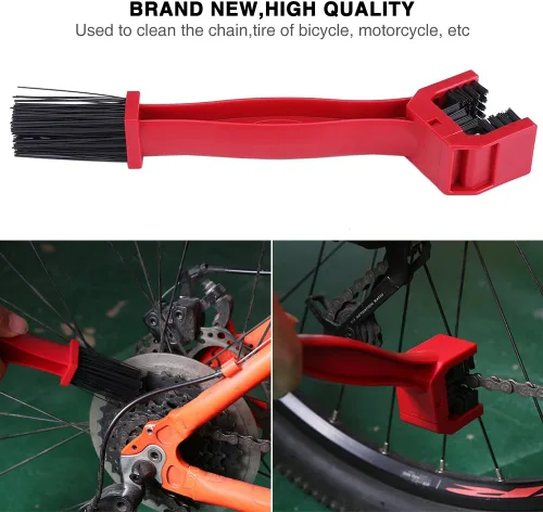 Vista 2 de Fydun Herramienta de limpieza de cadena de motocicleta, herramienta de limpieza de cadena de motocicleta, herramienta de cepillo de bielas multiusos