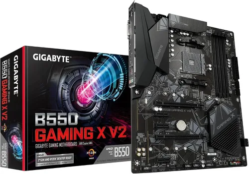 Vista 9 de GIGABYTE Placa base B550M Gaming X WIFI6, compatible con procesadores AMD AM4 Ryzen 5000, Micro-ATX, DDR4, 2X M.2, PCIe 4.0, WIFI6, LAN de 1GbE