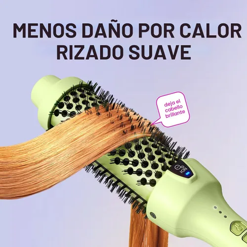 Vista 3 de Wavytalk Cepillo térmico Blowout Express 1.5" Cepillo redondo de calor Verde
