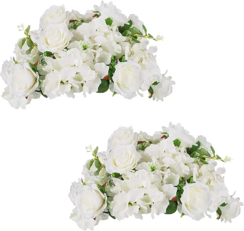 Vista 9 de Bolas de flores burdeos para centros de mesa: 11.8 pulgadas de diámetro, juego de 6